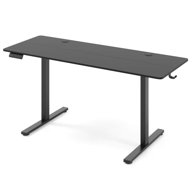 Electric Standing Desk with Memory Heights and Cable Management - Black