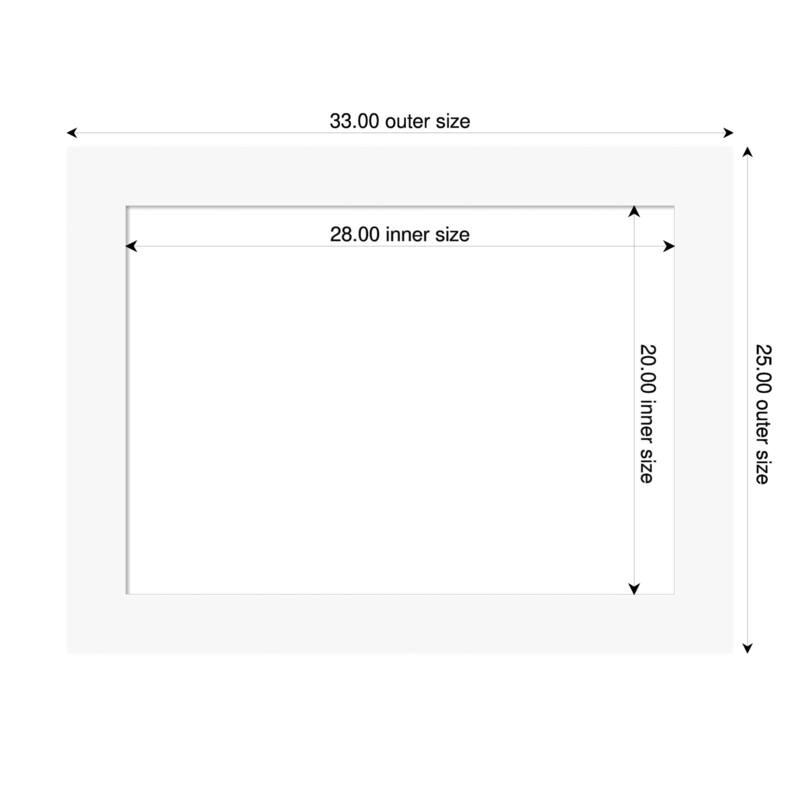 Amanti Art Basic Black Framed Dry Erase Magnetic Board - 33 x 25 in - Basic White
