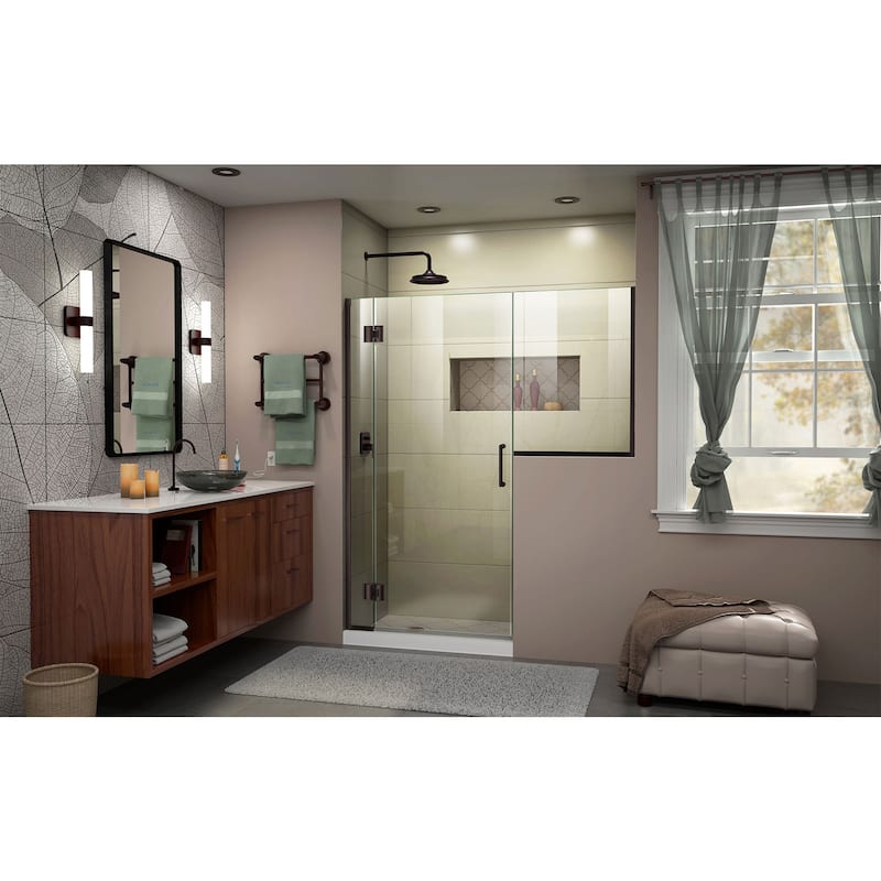 DreamLine Unidoor-X 61-61 1/2 in. W x 72 in. H Frameless Hinged Shower Door - 61" - 61.5" W