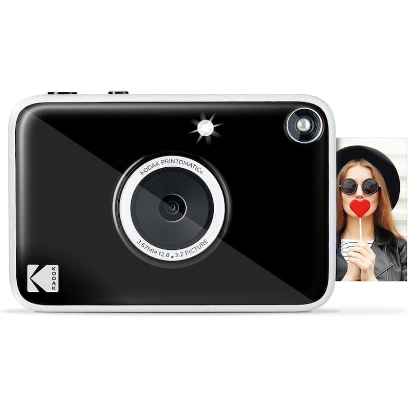 KODAK Printomatic Instant Print Camera 10MP, RGB LED, Zink Photo Prints - Black