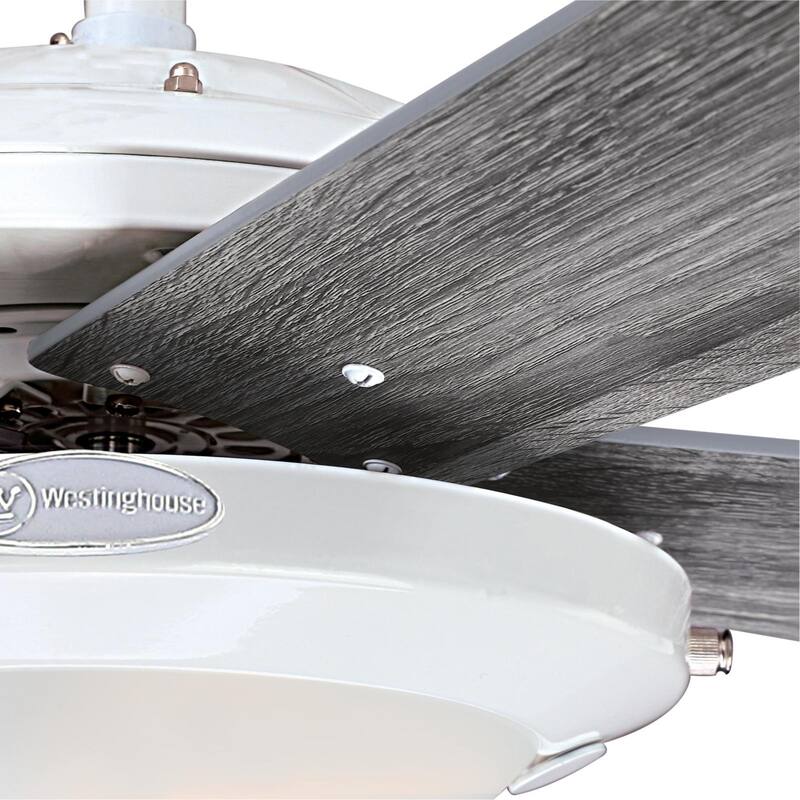 Westinghouse Lighting Comet 52-Inch 5-Blade Indoor Ceiling Fan with Dimmable LED Light Fixture and Frosted Glass