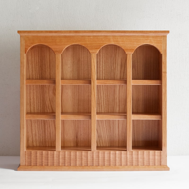 GDFStudio - Marcellus One-Piece Cherry Solid Wood Rack with Timeless European Charm