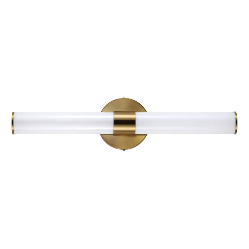 Elyse 20.13" 1-Light Industrial Mid-Century Iron Integrated LED Vanity Light, by JONATHAN Y