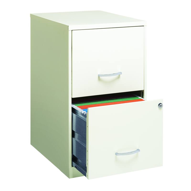 Space Solutions 18in. 2 Drawer Metal File Cabinet, Teal