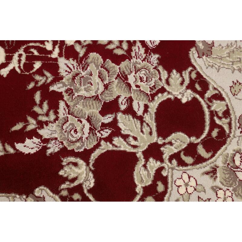 Victorian Style Tabriz Turkish Area Rug Medallion Machine Made Carpet - 9'9" x 13'5"