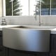 preview thumbnail 6 of 12, ZLINE Farmhouse Apron Mount Single Bowl Scratch Resistant Stainless Steel Kitchen Sink with Bottom Grid