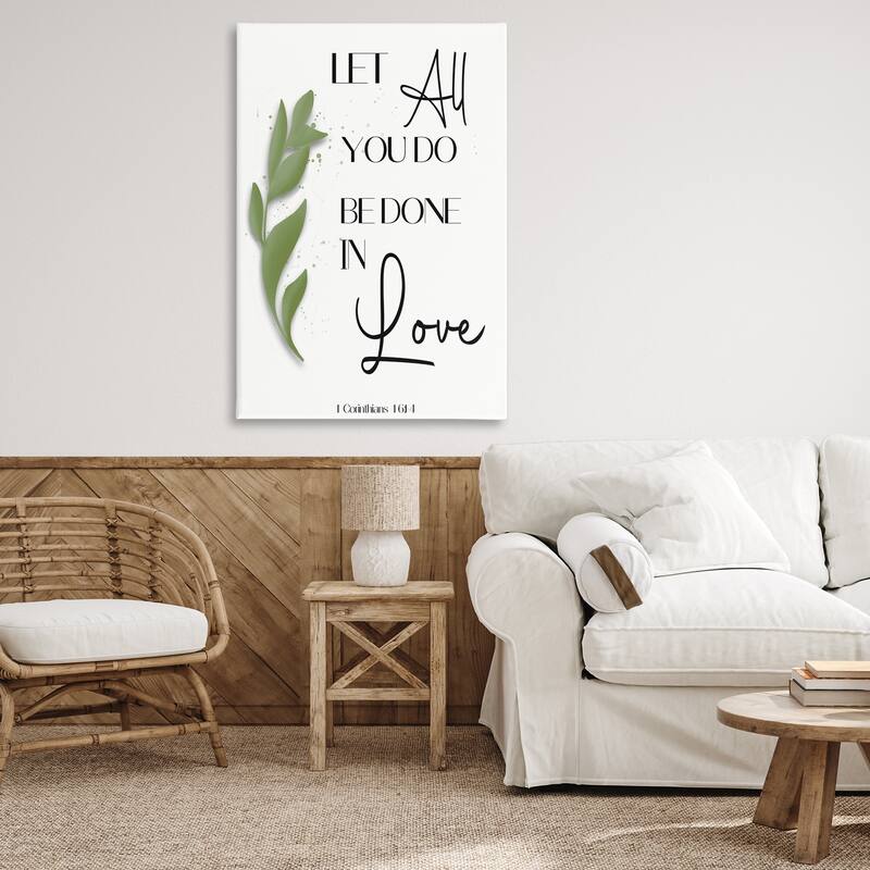 Stupell Done In Love Proverb Canvas Wall Art Design By Amber Clarkson