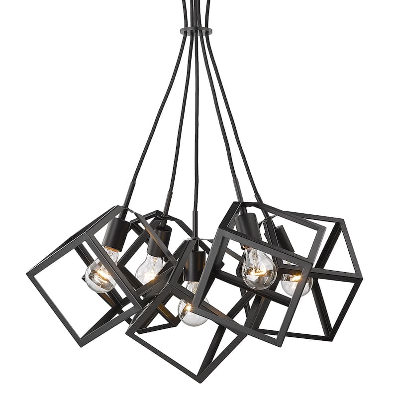 Cassio 5 Light Pendant - Matte Black