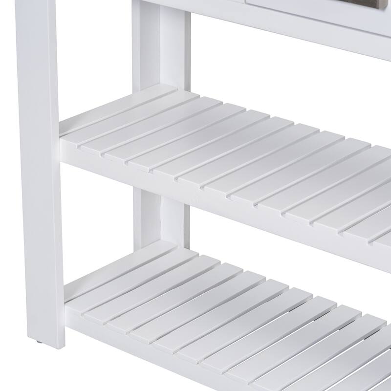 Entryway Console Table with 4 Drawers and 2 Shelves