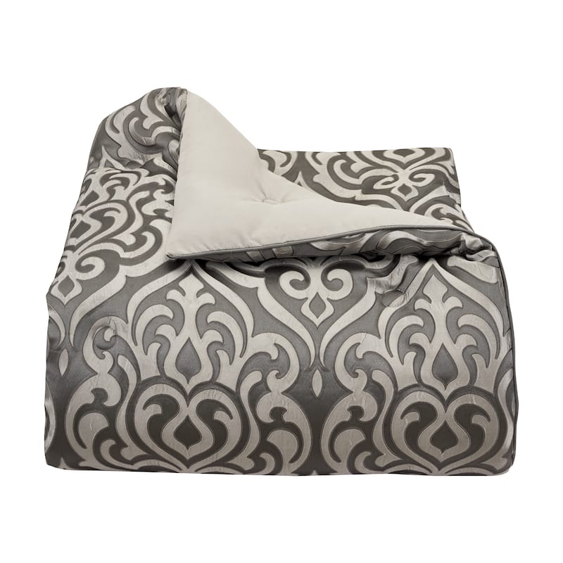 J. Queen New York Bolero Silver Comforter Set