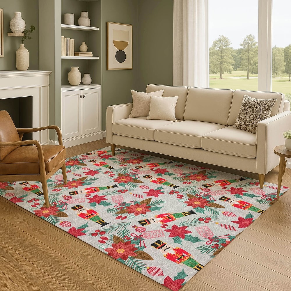 Premium Washable Super Soft Holiday Nutcracker Mayfield Rug