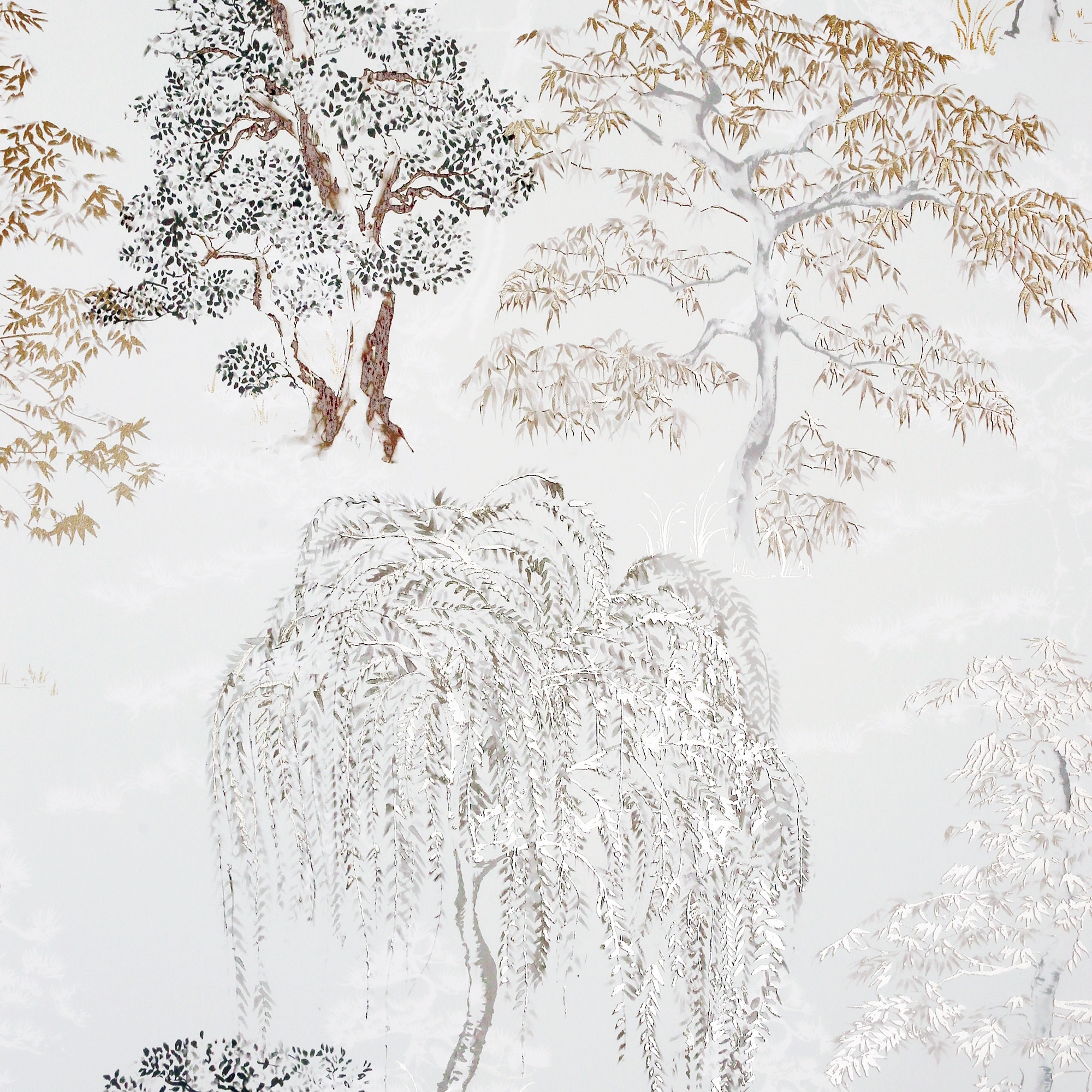 Arthouse Midori Neutral Trees Wallpaper