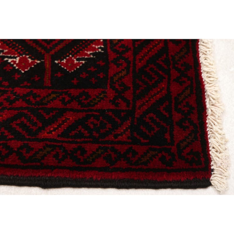 ECARPETGALLERY Hand-knotted Teimani Black, Red Wool Rug - 3'5 x 6'1