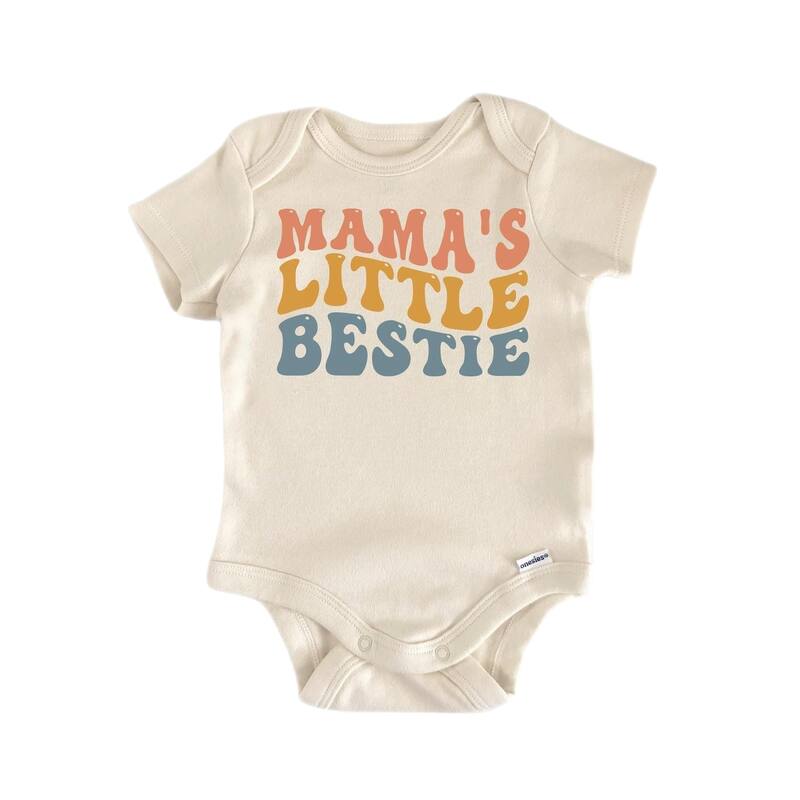Mama Bestie Best Friends - Baby Boy Girl Clothes Infant Bodysuit Funny Cute Newborn - White - Newborn
