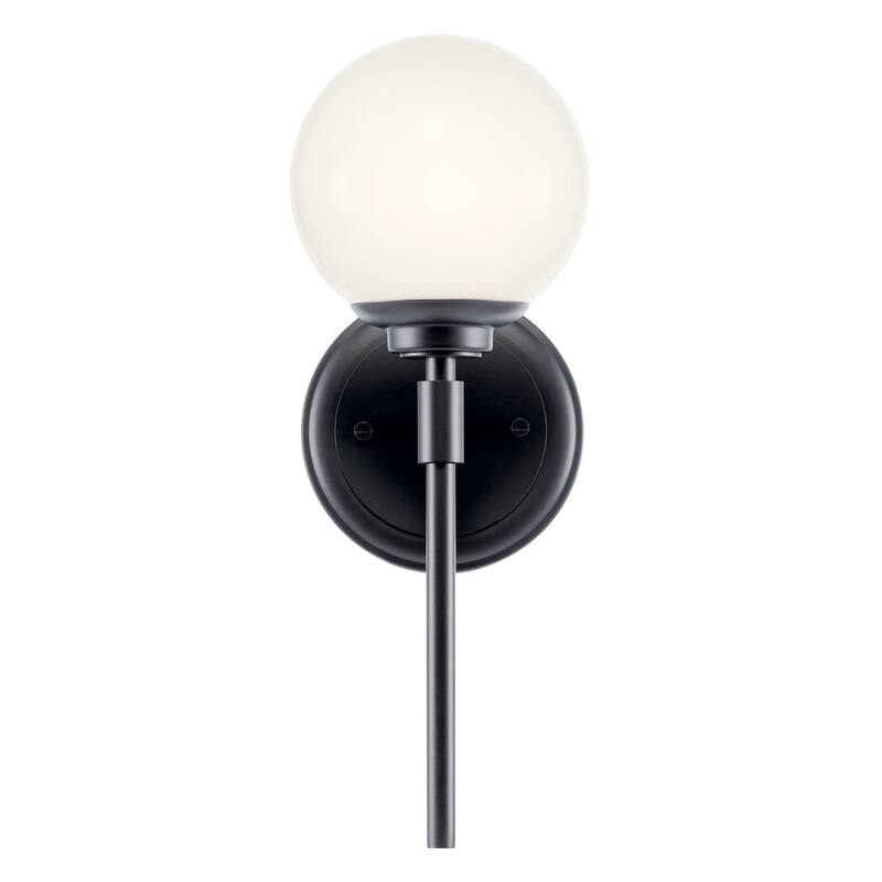 Benno 1-Light Wall Sconce with Opal Glass Shade