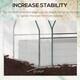 Outsunny Raised Steel Garden Bed with Greenhouse Cover - 50" L x 37.5" W x 36.25" H