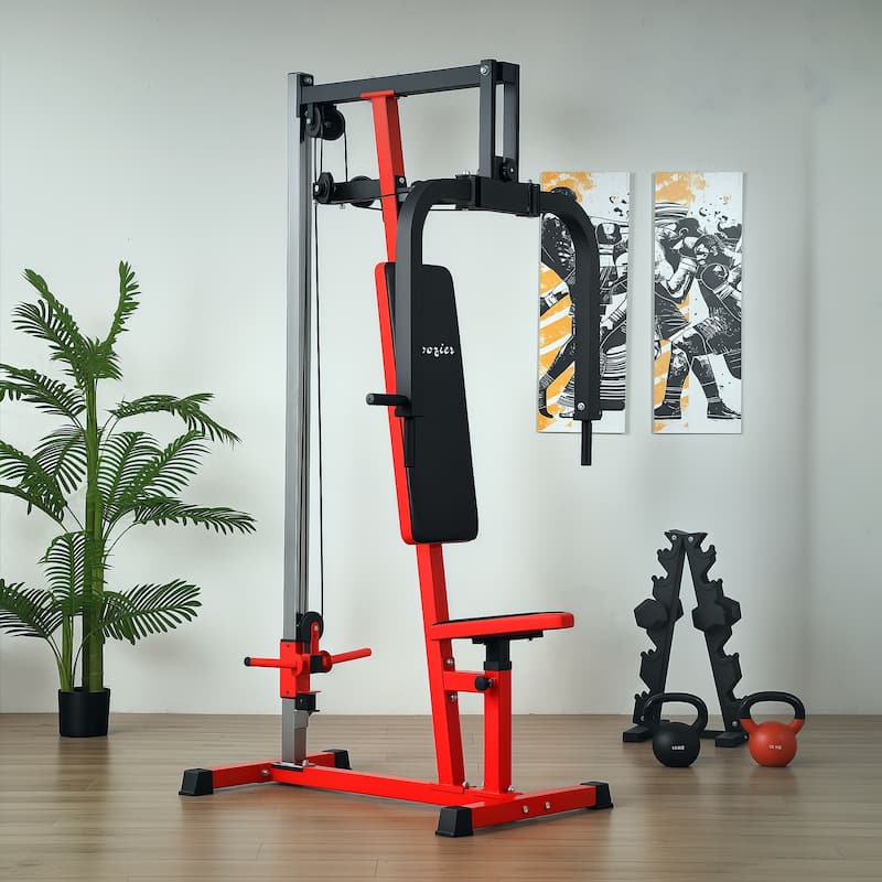 Soozier Chest Fly Machine and Chest Press Station - Red