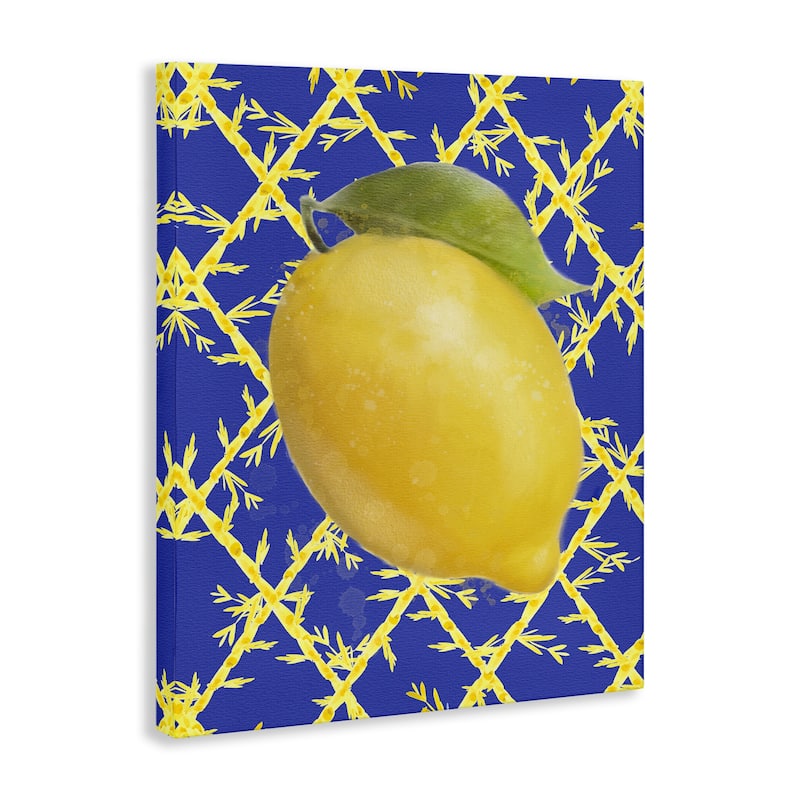 Stupell Bold Lemon over Blue Canvas Wall Art Design By Matthew Piotrowicz