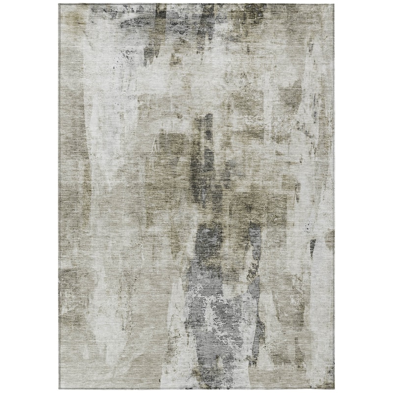 Machine Washable Indoor/ Outdoor Contemporary Chantille Rug
