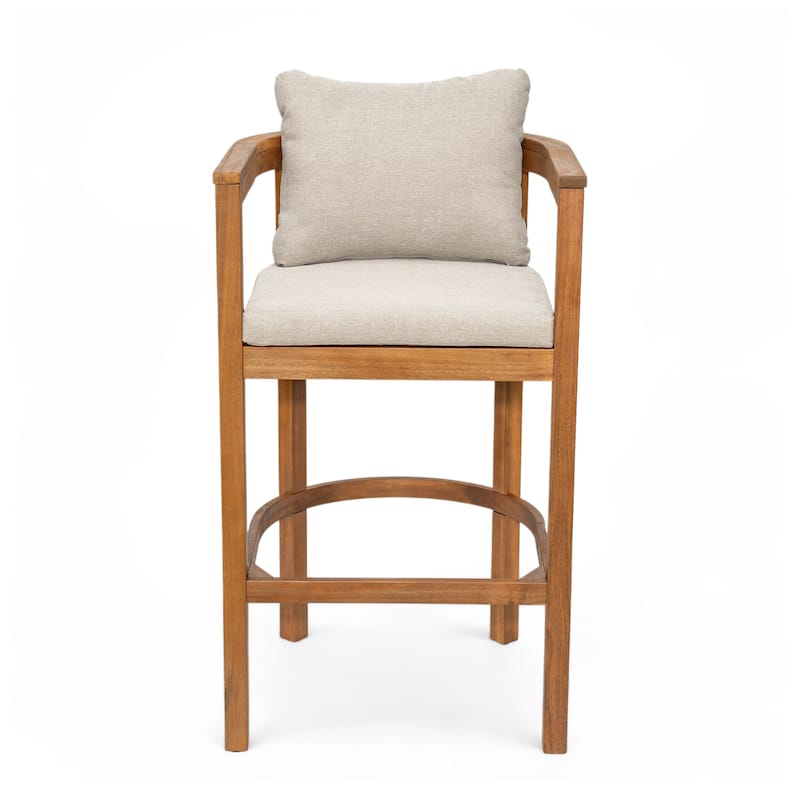 Christopher Knight Home - Lyona Acacia Wood Outdoor Bar Stool (Set of 2)
