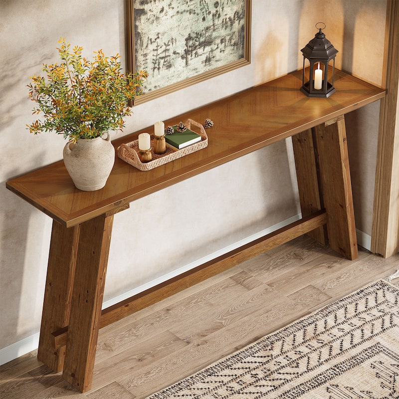 63-Inch Sofa Table Behind Couch for Living Room