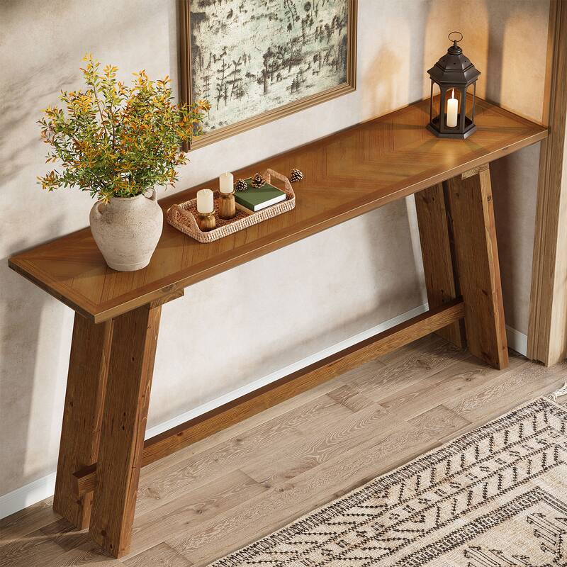 Solid Wood Console Table for Entryway