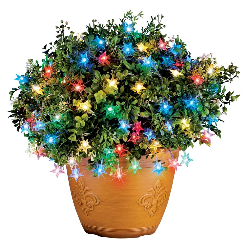 100 LED Multi-Light Mode Twinkle Star String Lights - 6.630 x 3.880 x 3.500