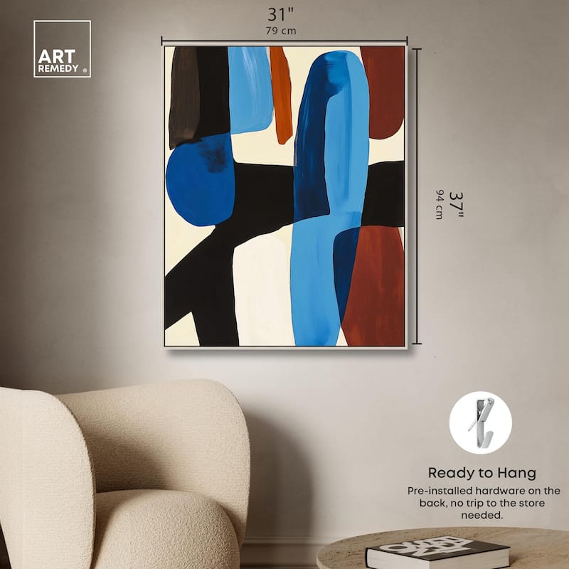 Cobalt Collision Canvas by Art Remedy