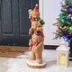 preview thumbnail 5 of 18, Glitzhome 29"H Christmas Stacked Gingerbread Man Porch Decor - 29"