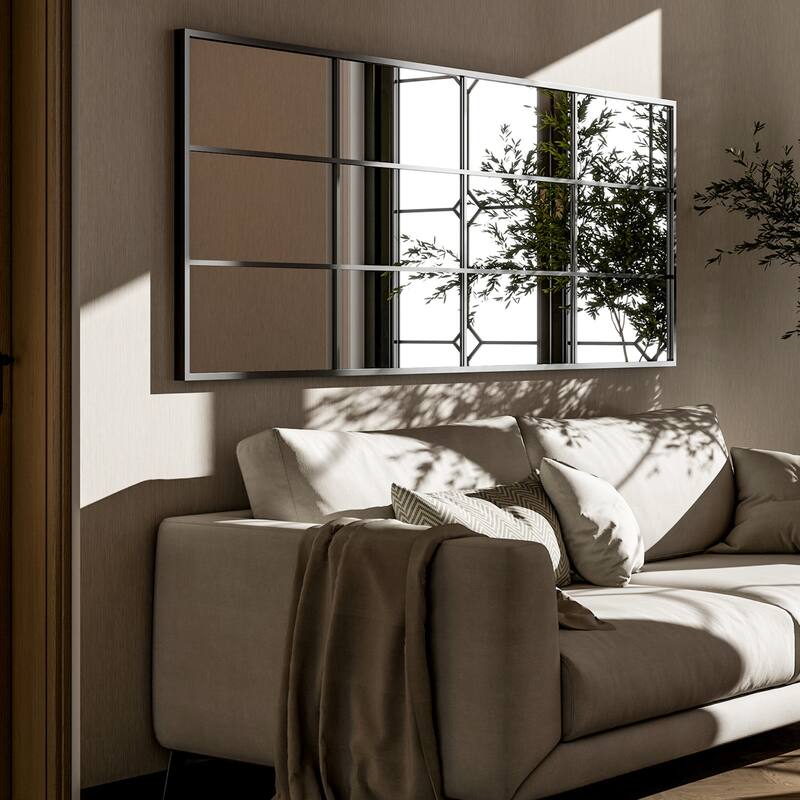 Windowpane Full Length Metal Wall Mirror