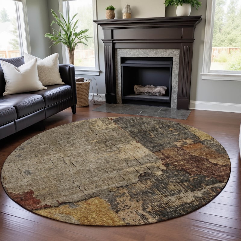 Premium Washable Super Soft Contemporary Mayfield Rug - Khaki - 8' x 8'