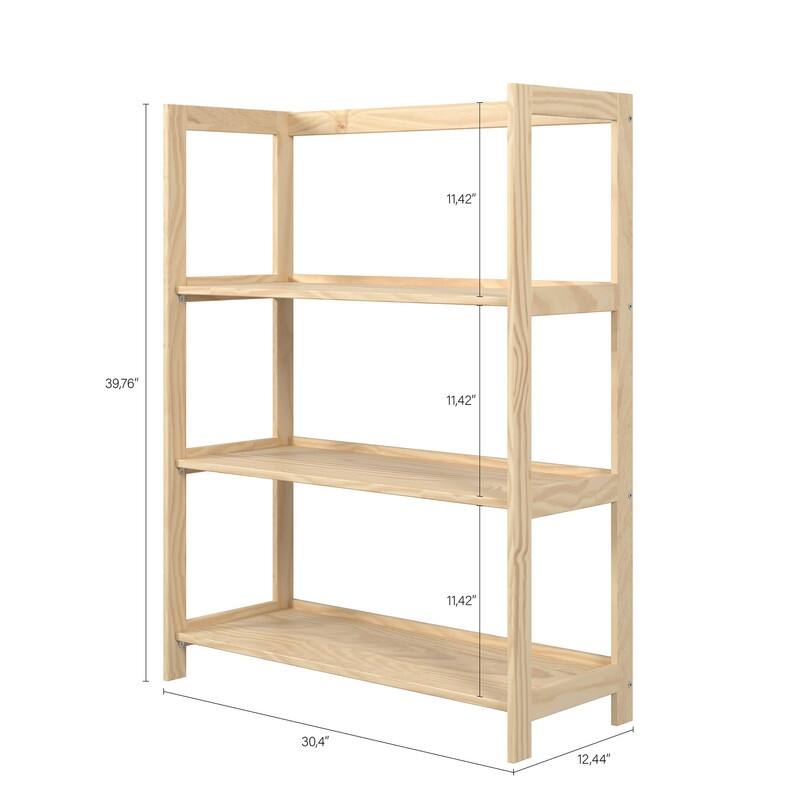 Jela Solid Wood 3 Shelf Unassembled Pantry Shelving - Unfinished