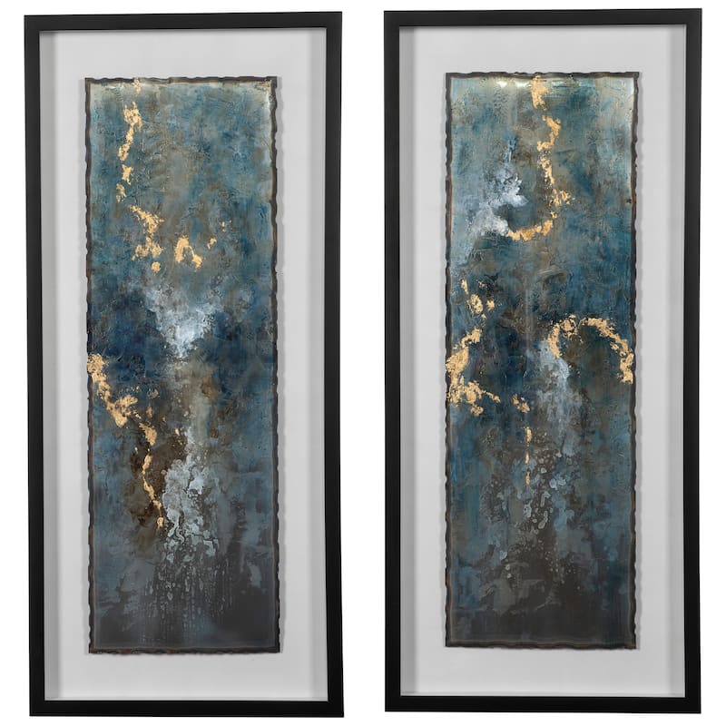 Uttermost Glimmering Agate Abstract Prints (Set of 2)