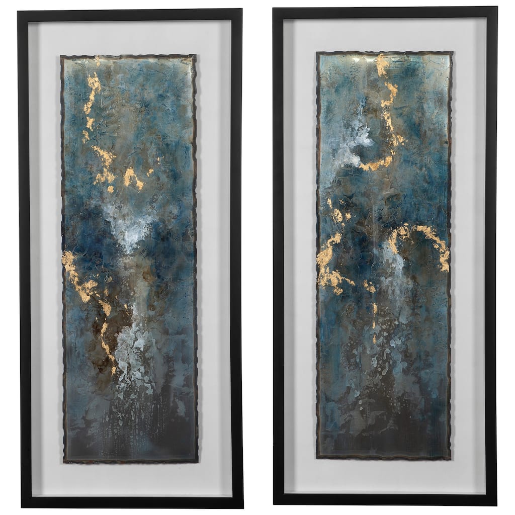 Uttermost Glimmering Agate Abstract Prints (Set of 2)