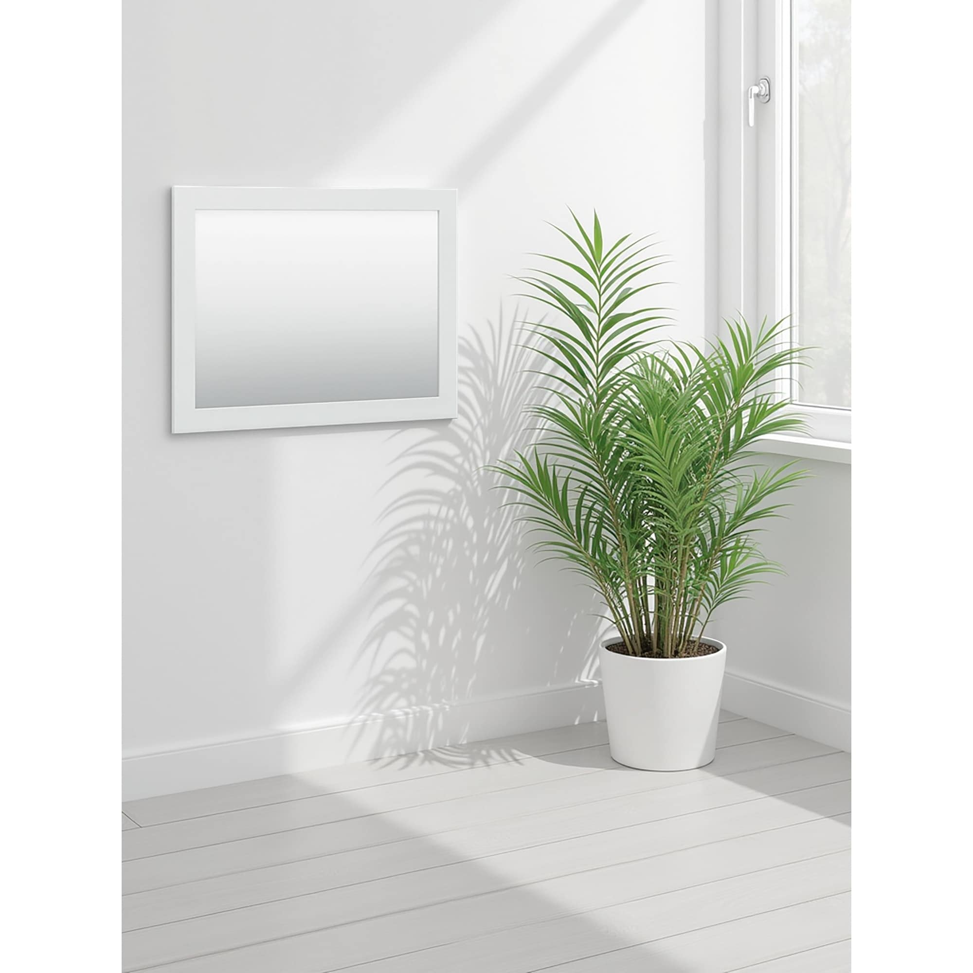 Signature Design by Ashley Bostwick Shoals White Bedroom Mirror - 42" W x 1" D x 31" H