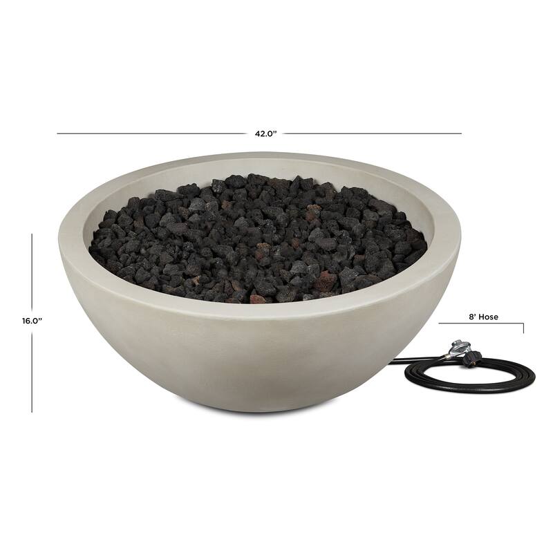 Alta Large Propane Fire Bowl in Fog by Jensen Co