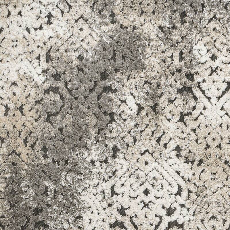 JONATHAN Y Loom High-Low Two-Tone Monstera Leaf Area Rug