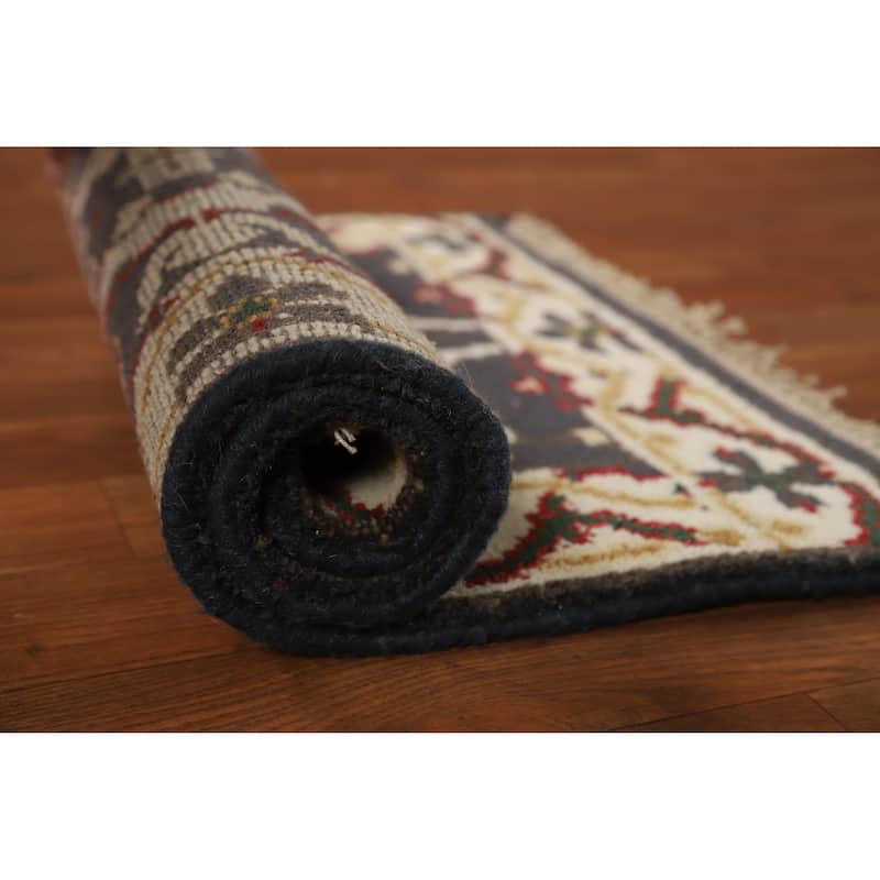Oushak Oriental Foyer Rug Handmade Wool Carpet - 2'0"x 3'0" - 2'0"x 3'0" - Blue