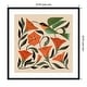 preview thumbnail 5 of 14, Hummingbird and Trumpet Flowers by Renea l. Thull Wood Framed Wall Art Print 33 x 33 in - Black