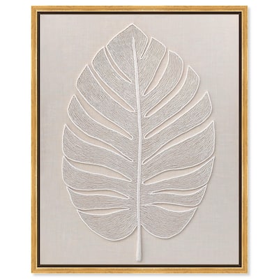 Linen Leaf I Canvas by Art Remedy