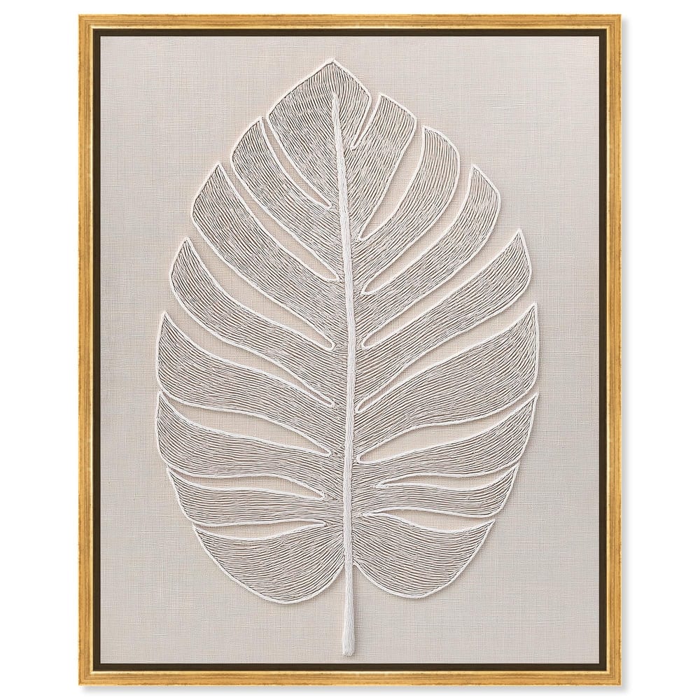 Linen Leaf I Canvas by Art Remedy