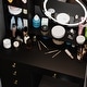 preview thumbnail 21 of 24, 5-Drawers Makeup Vanity Table Set with Lighted Mirror (PINK/BLACK) - 52"H