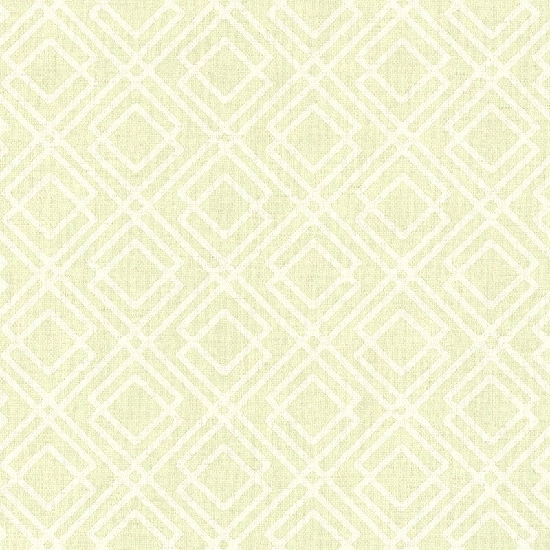 Brewster Lattice Green Milly Wallpaper - 20.5in x 396in x 0.025in