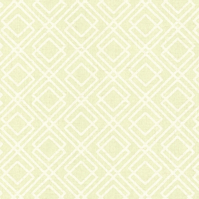 Brewster Lattice Green Milly Wallpaper - 20.5in x 396in x 0.025in