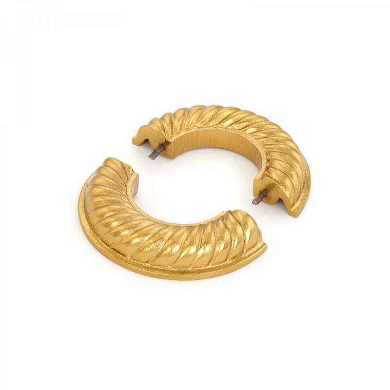 Brass Finish Coated Aluminum Radiator Flange Le Cruller Style 1.5" (IPS) Pipe Flanges 1.88" ID - 3.88" OD Renovators Supply