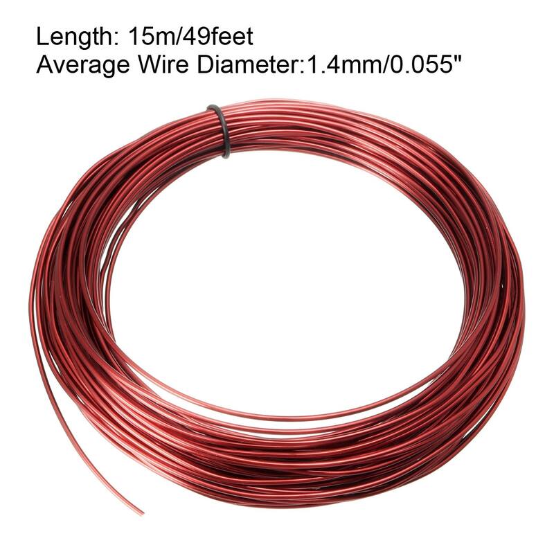 1.4 mm Dia Magnet Wire Enameled Copper Wire Winding Coil 49' Length - 15M/49Ft. Length - 1.4mm/0.055" Dia