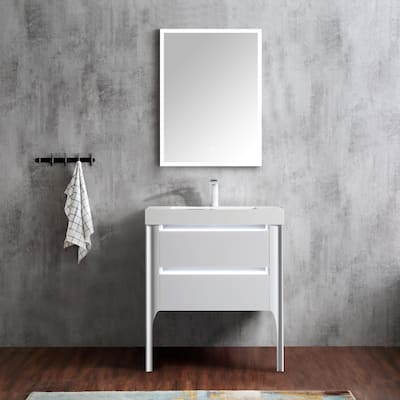 Willa 30" Single Bathroom Vanity Set with LED Lights