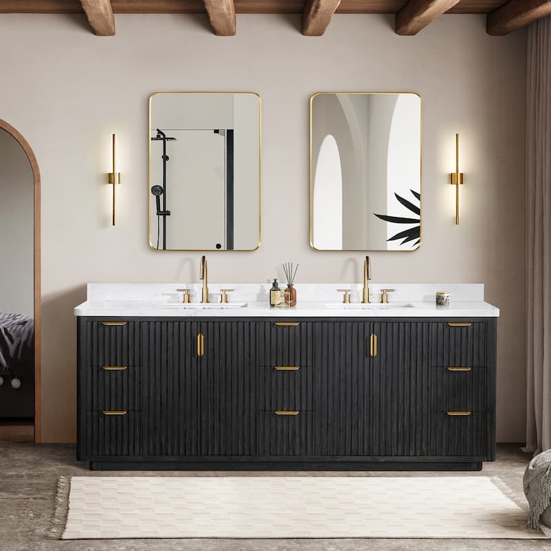 Cadiz Bath Vanity with Composite Stone Top and Mirror