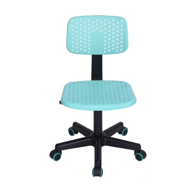 slide 2 of 32, HomyLin Plastic Adjustable Rolling Kids Study Desk Chair Armless