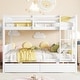 preview thumbnail 32 of 58, Rubber Wood Bunk Bed Frame with 2 Drawers,Convertible into 2 Beds